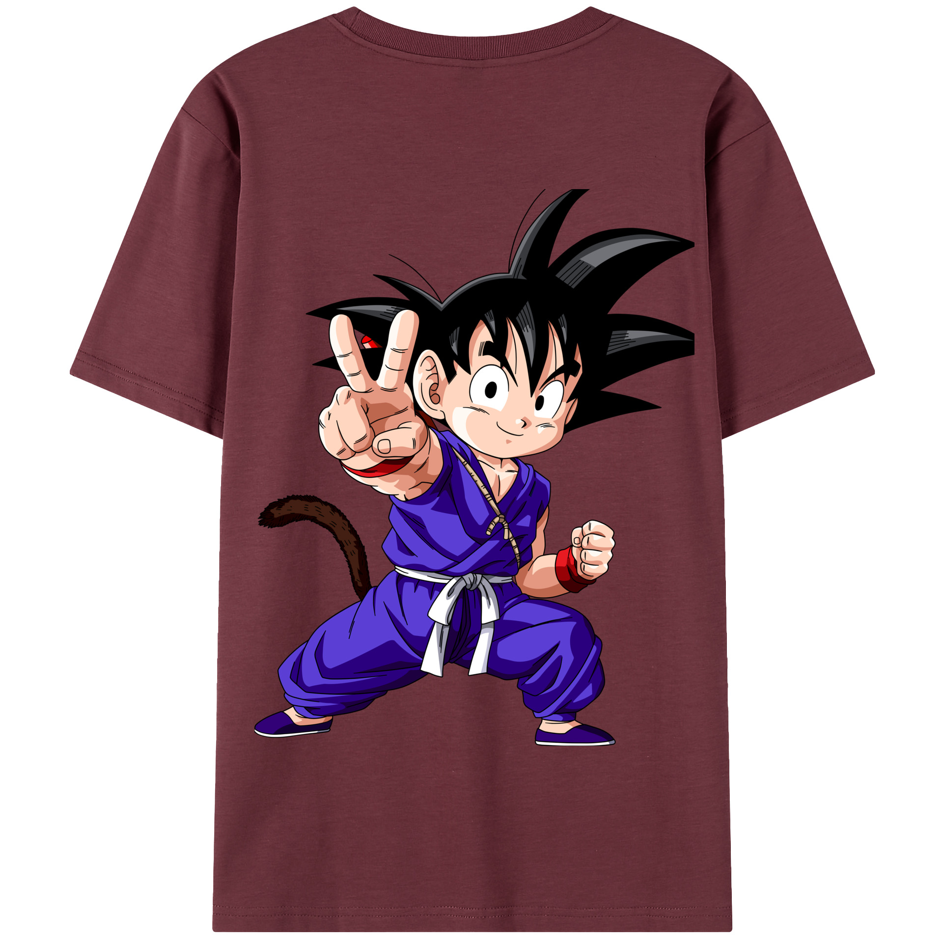（画像用） ドラゴンボール 孫悟空（そん ごくう）Son Goku カカロット DRAGON BALL Kakarotto 綿100％半袖Tシャツ（背面プリント）